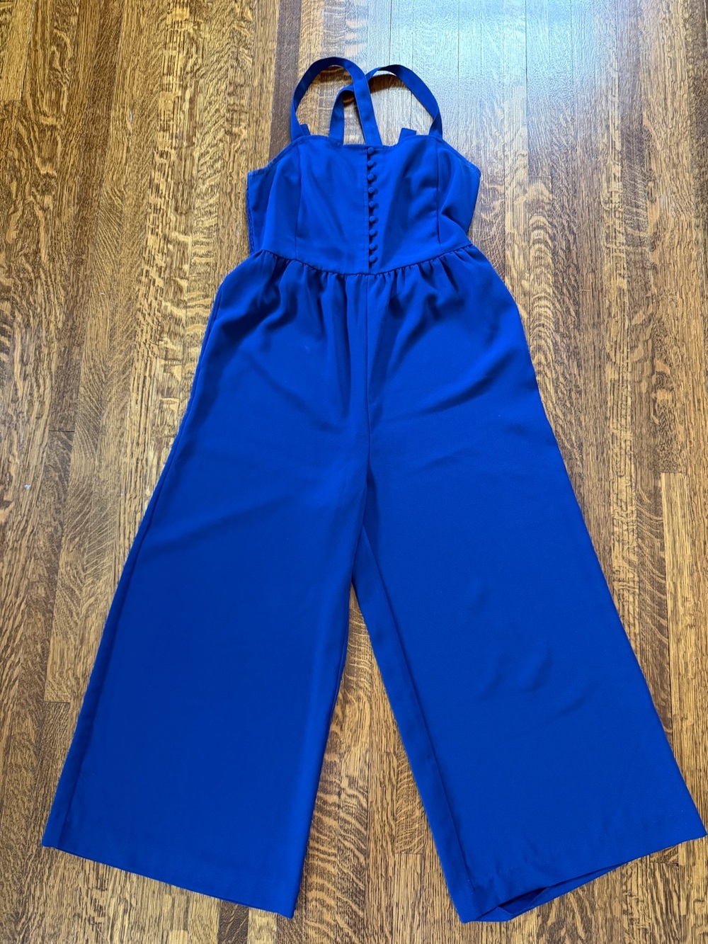 Navy Blue Wide-Leg Jumpsuit